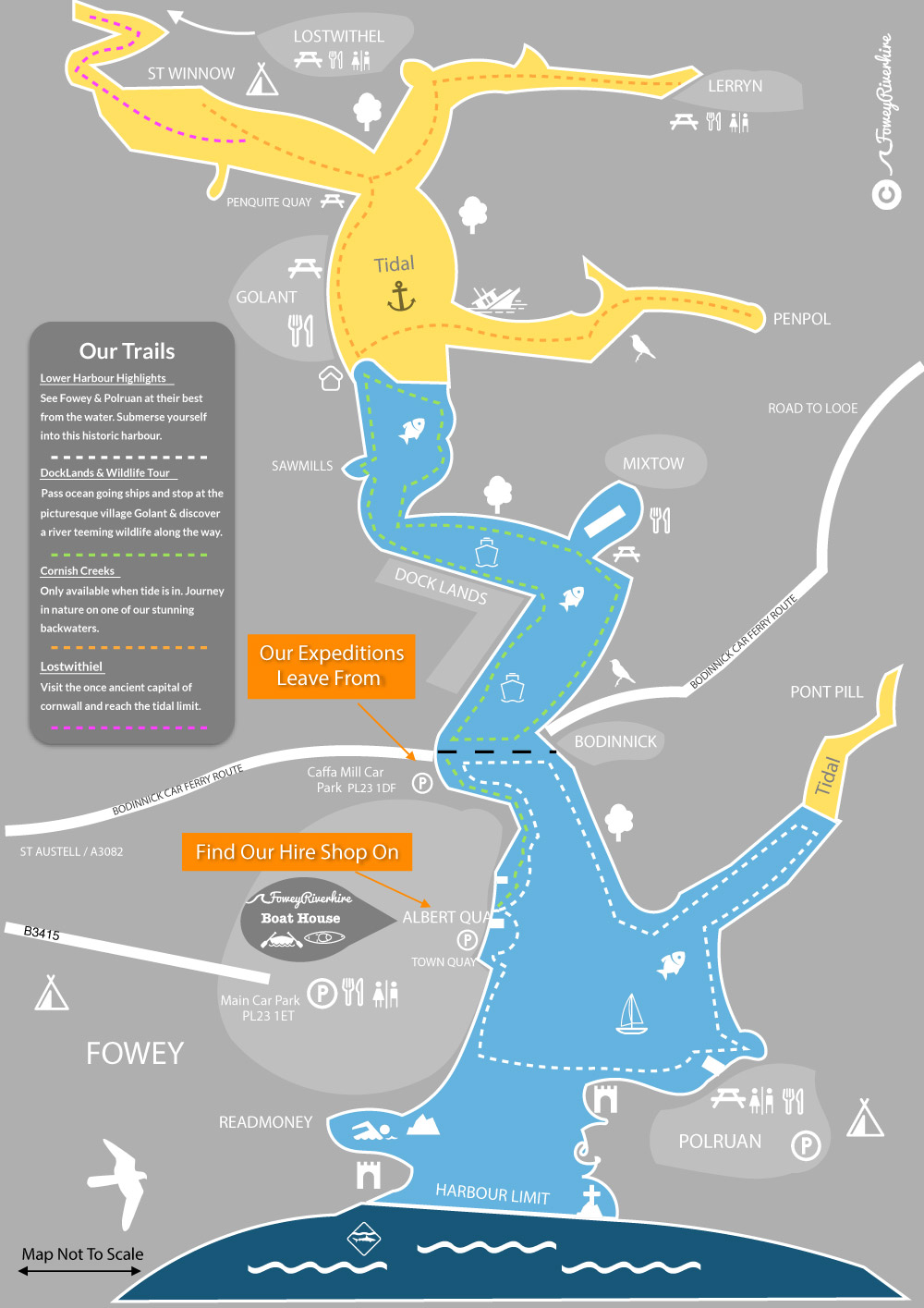 Fowey Estuary Map